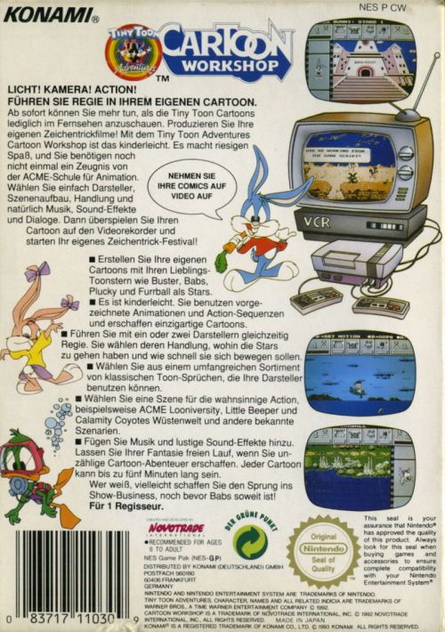 Tiny Toon Adventures Cartoon Workshop