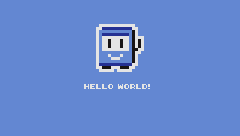 HELLO WORLD CARTRIDGE WITH MINECRAFT WOOL PALETTE